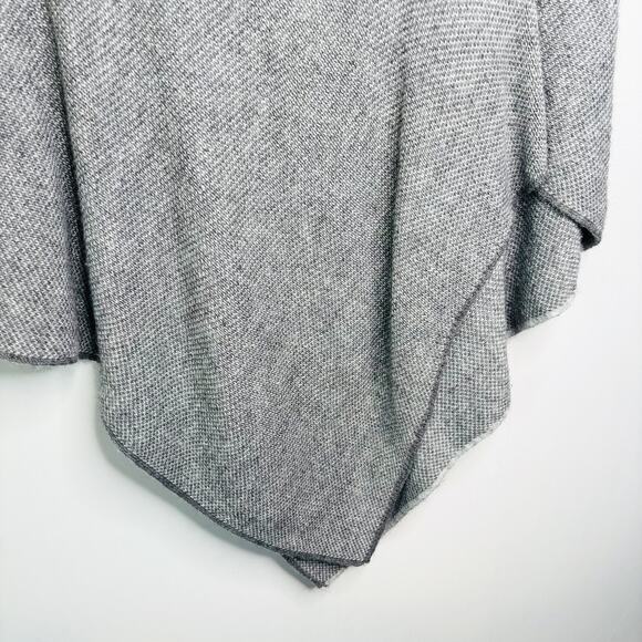 Fratelli Talli Italy Wool Alpaca Blend Gray Knit Cape Poncho One Size Lagenlook - Picture 4 of 9